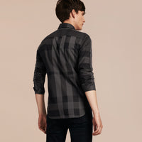 CHARCOAL Chemise en coton à motif check