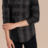 CHARCOAL Chemise en coton à motif check