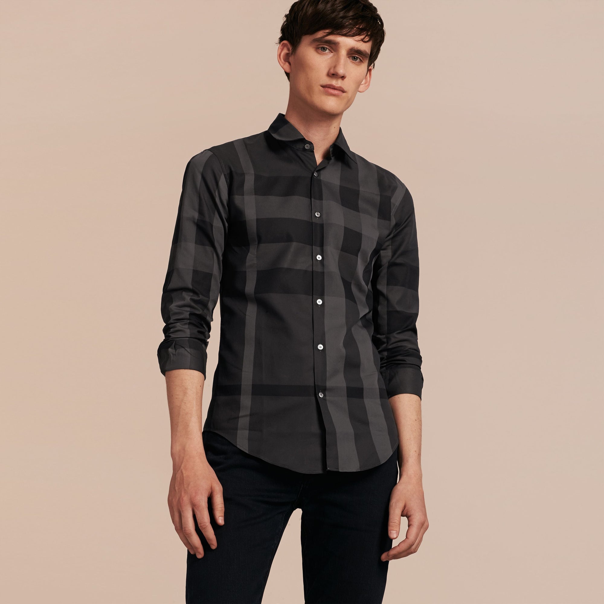 CHARCOAL Chemise en coton à motif check
