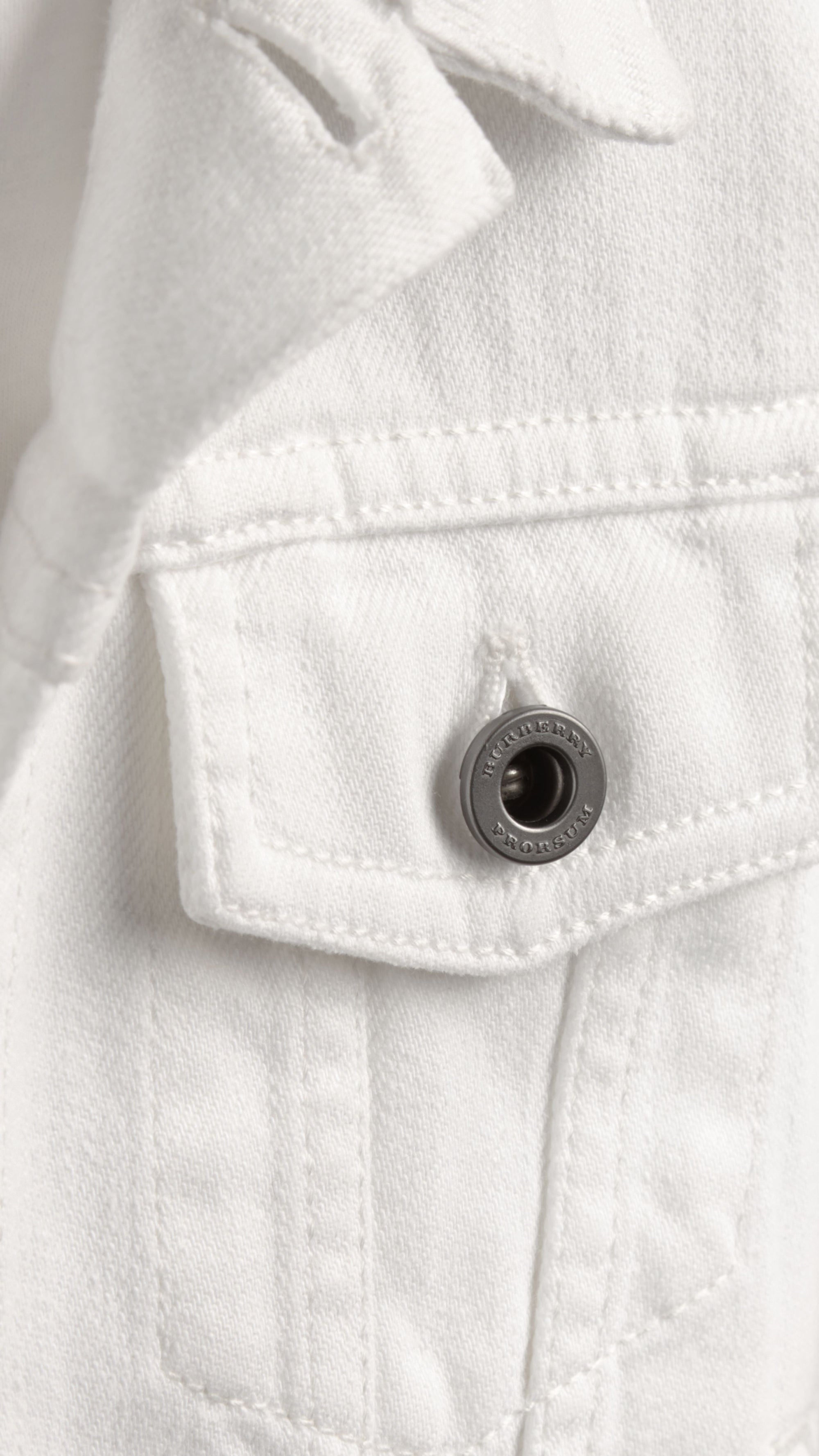 OPTIC WHITE Veste denim en coton