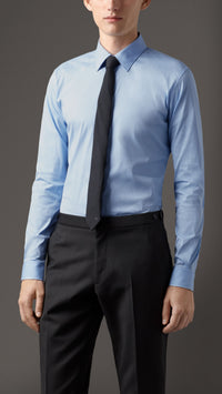 CITY BLUE Chemise ajustée en coton extensible