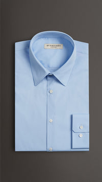CITY BLUE Chemise ajustée en coton extensible