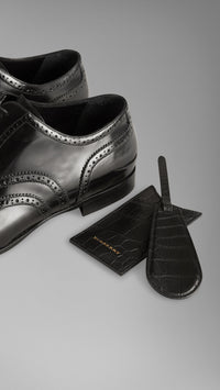 Chausse-pied en alligator - Noir