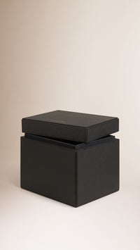 Boîte à accessoires médium en cuir grainé - Noir