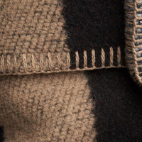 HOUSE CHECK/BLACK Housse de coussin en laine et cachemire avec motif check