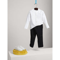 BLACK Pantalon de smoking en laine