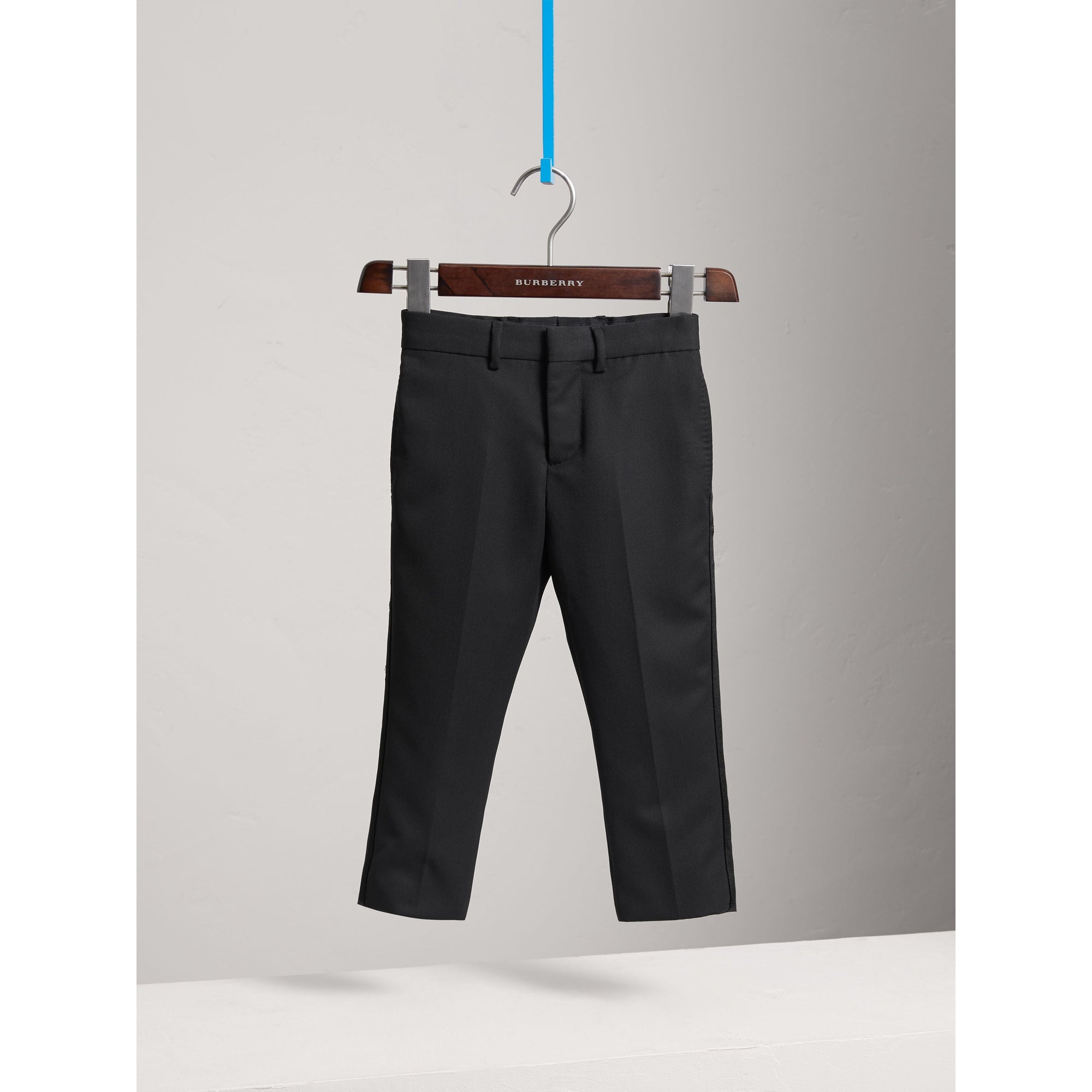 BLACK Pantalon de smoking en laine