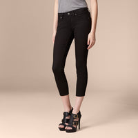 BLACK Jean skinny taille basse ultra-stretch raccourci