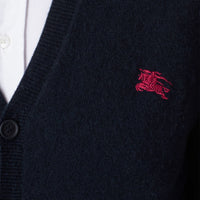 NAVY Cardigan à col V en cachemire