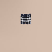 NAVY Short chino en coton à motif check