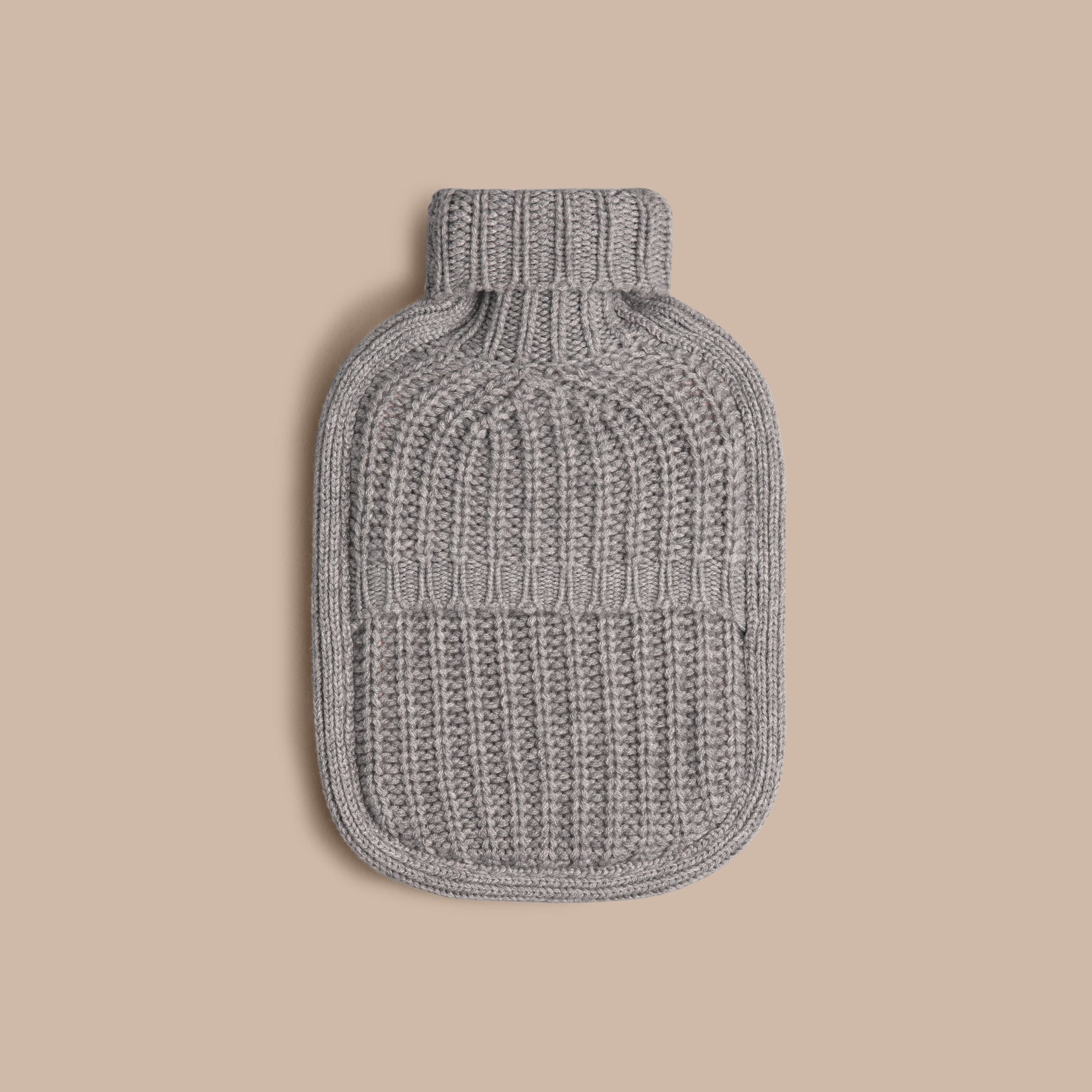 Housse pour bouillotte en cachemire - Camaïeu de Gris Pâles