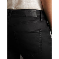 Jean skinny taille basse enduit - Noir