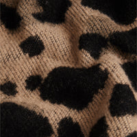 CAMEL Poncho en laine et cachemire à motif fauve
