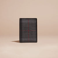 CHARCOAL/BLACK Porte-cartes à motif Horseferry check