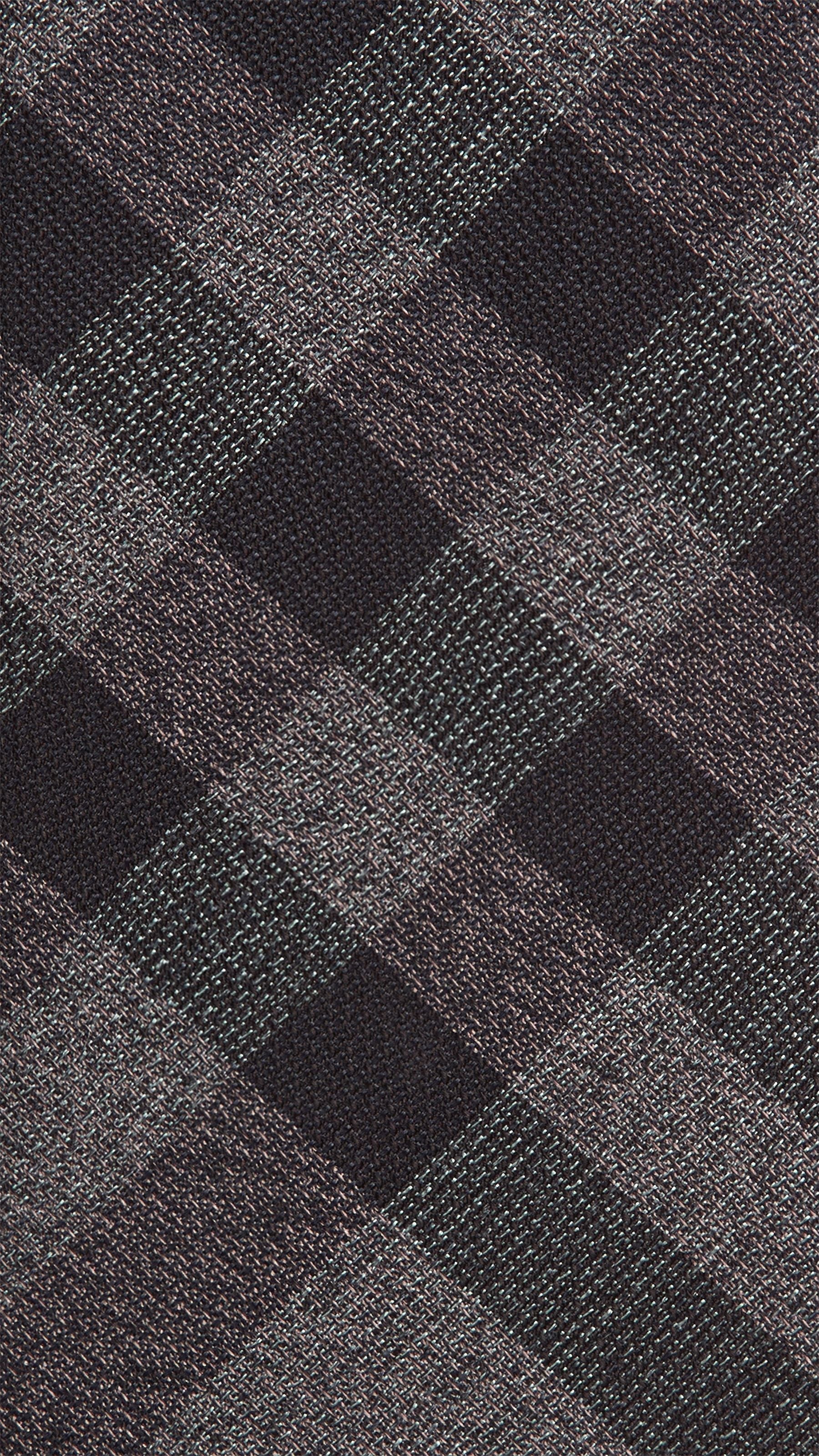 NAVY Cravate classique en soie à motif check
