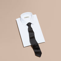 BLACK Cravate moderne en soie