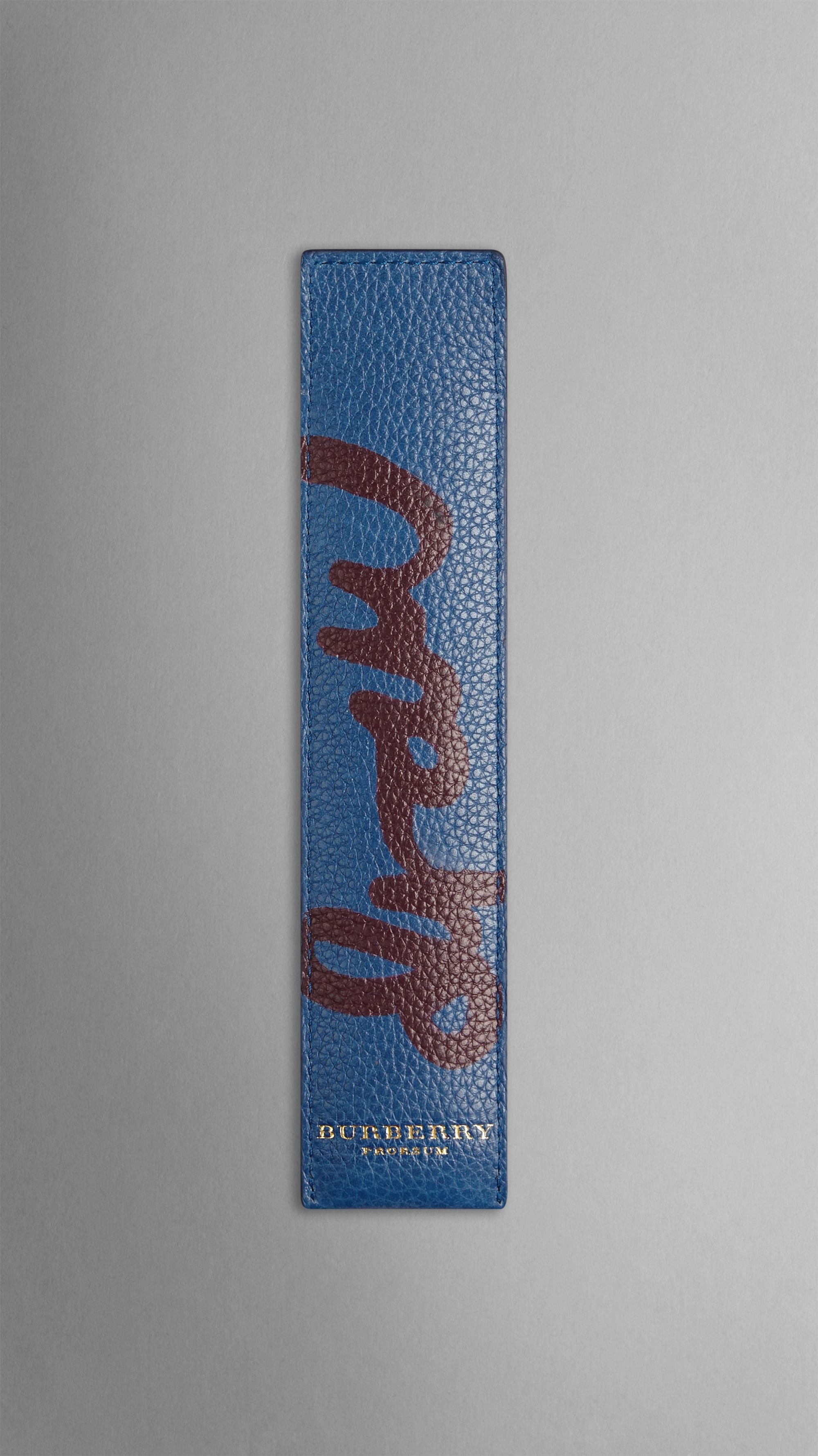 LAPIS BLUE Étui à crayons en cuir grainé