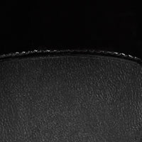 BLACK Mocassins en cuir verni avec nœud en gros-grain