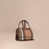 TAN Petit sac The Alchester en coton House check et cuir