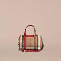 RUSSET RED Petit sac The Alchester en coton House check et cuir