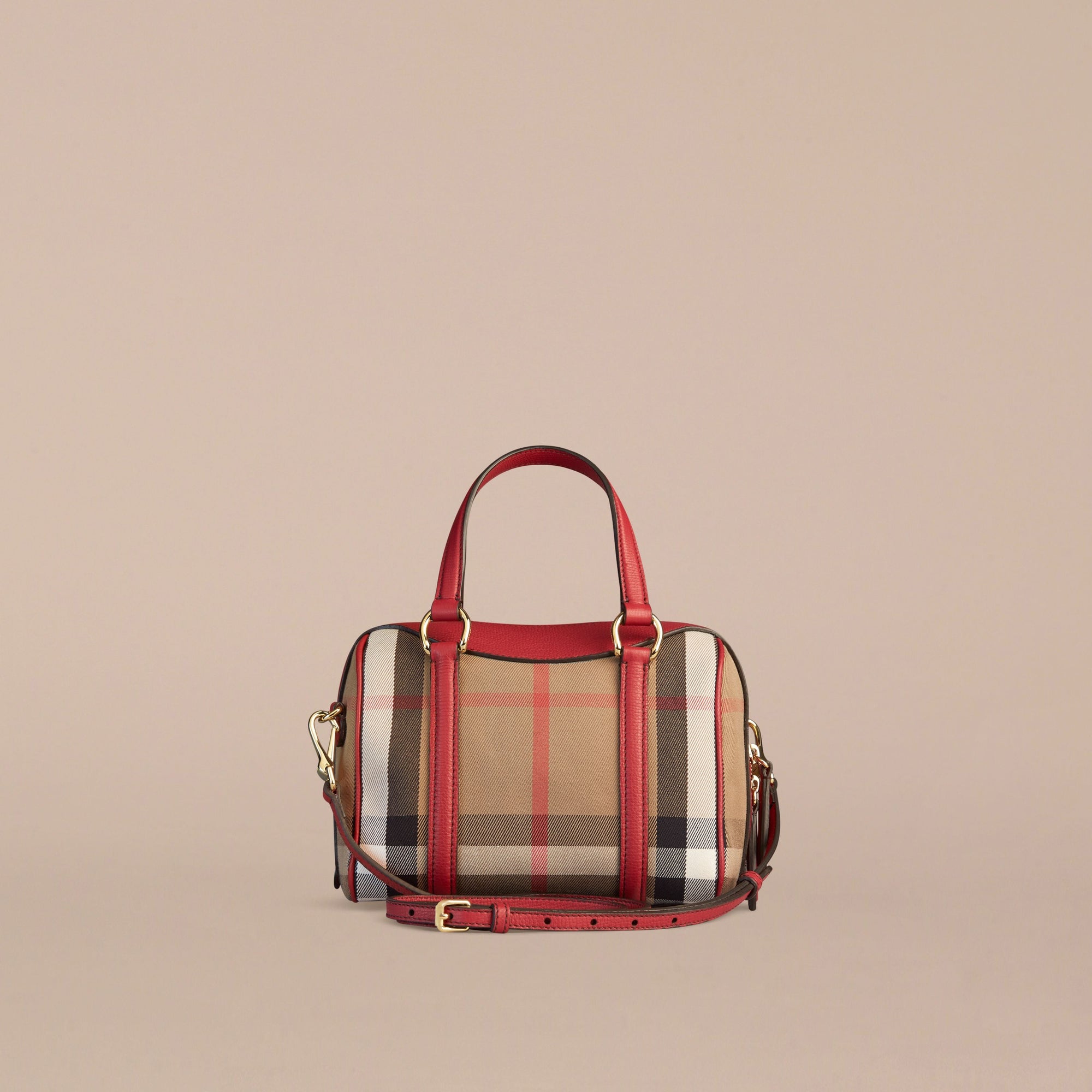 RUSSET RED Petit sac The Alchester en coton House check et cuir