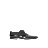 BLACK Chaussures à lacets en cuir ciré