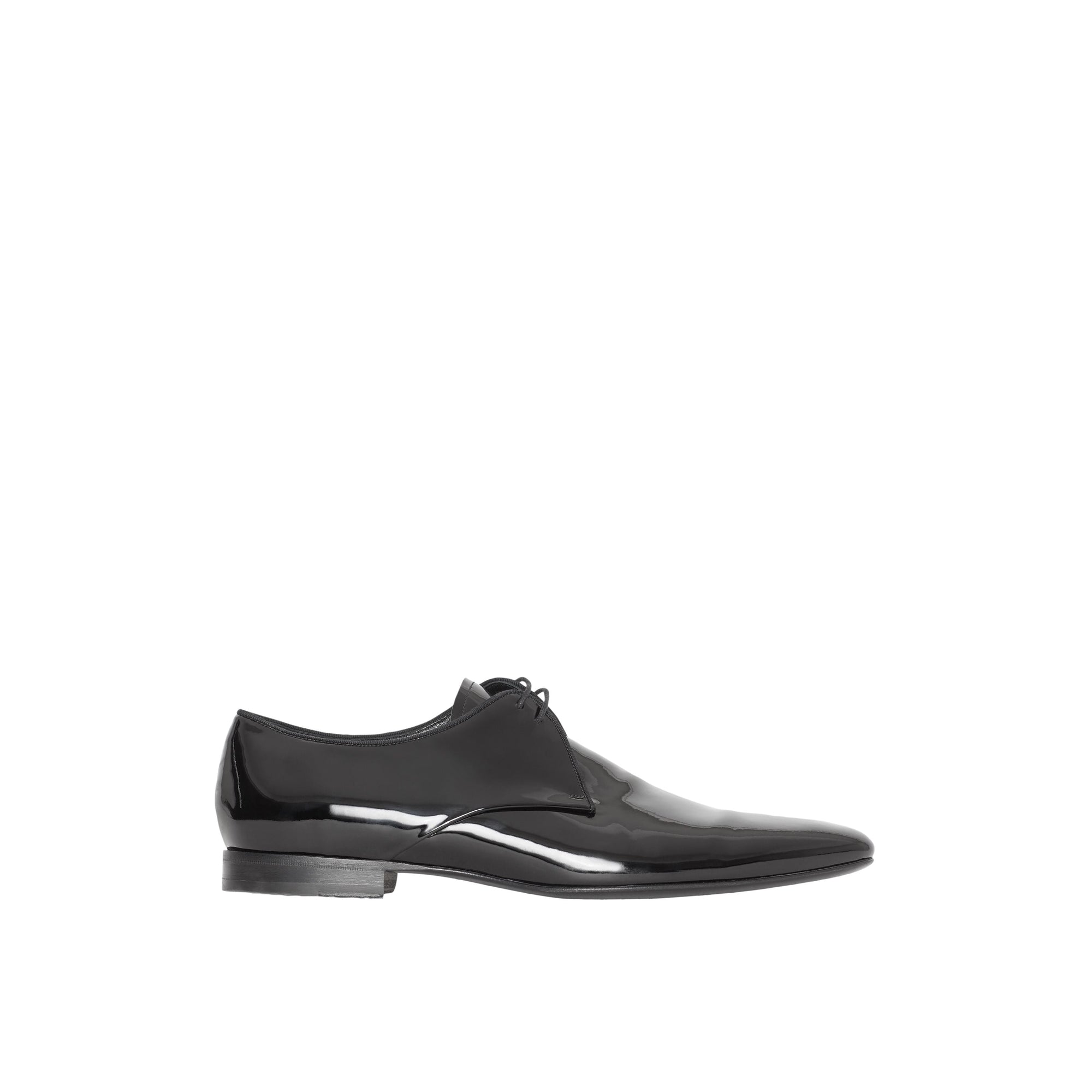 BLACK Chaussures à lacets en cuir ciré
