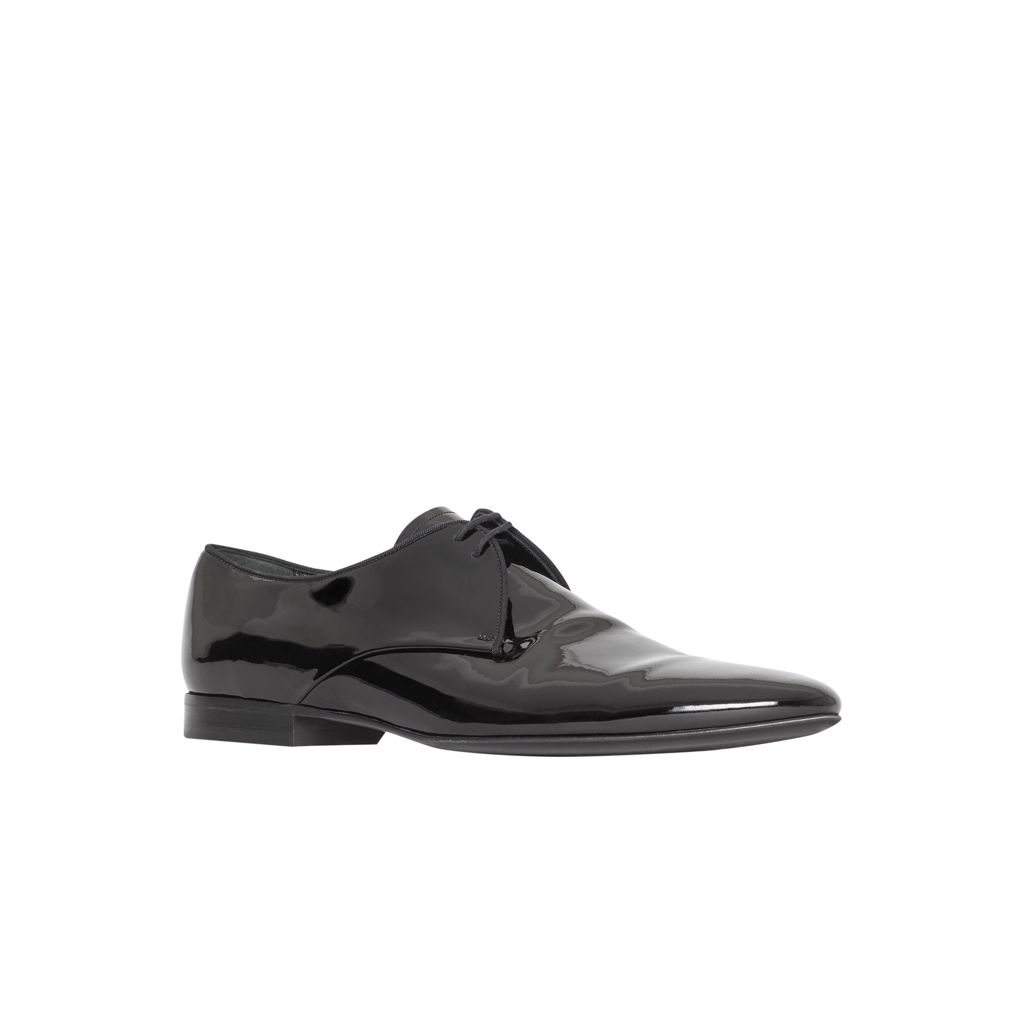 BLACK Chaussures à lacets en cuir ciré