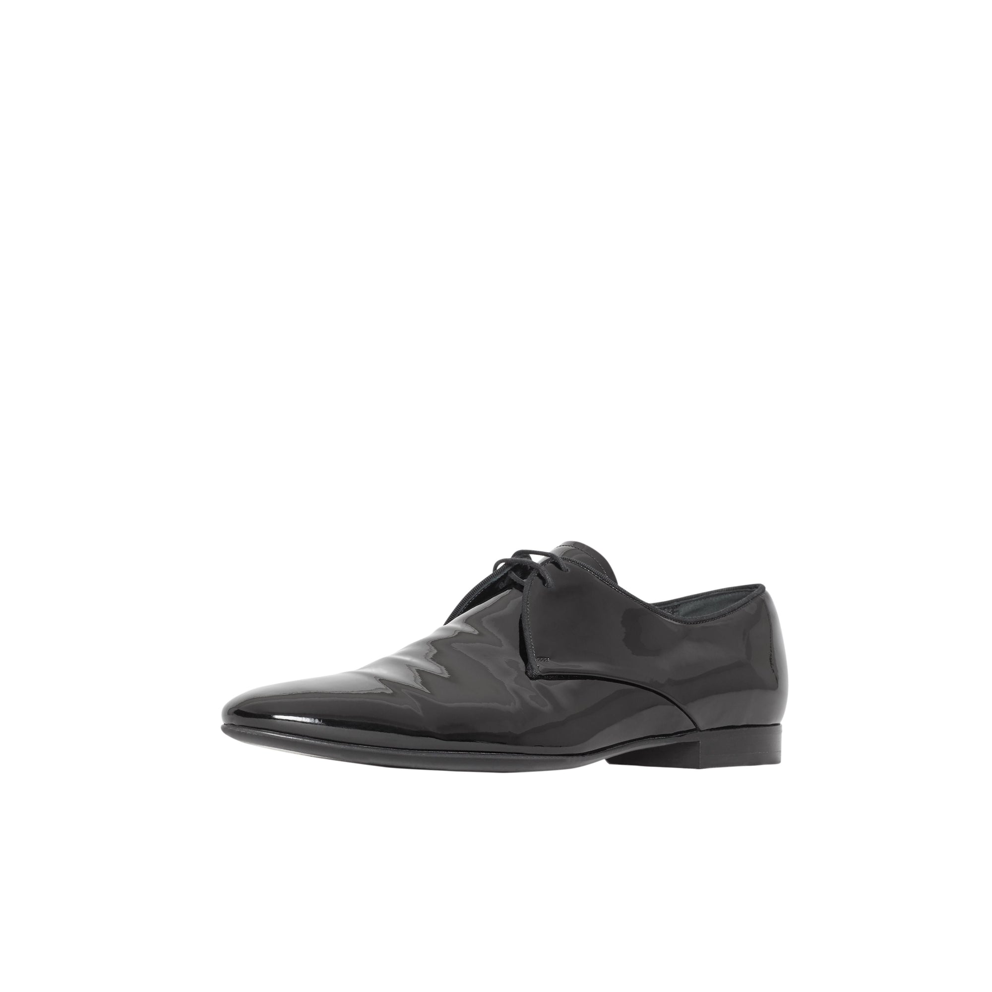 BLACK Chaussures à lacets en cuir ciré