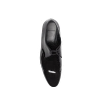 BLACK Chaussures à lacets en cuir ciré