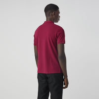 RASPBERRY SORBET Polo en piqué de coton avec patte à motif check