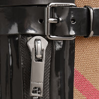 BLACK Bottes de pluie ceinturées avec éléments check