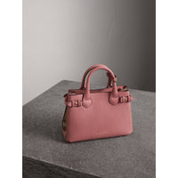 MAUVE PINK Petit sac The Banner en cuir et coton House check