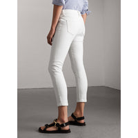 WHITE Jean skinny taille basse raccourci