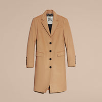 CAMEL Manteau ajusté en laine et cachemire