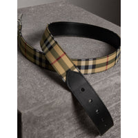 BLACK Ceinture réversible à motif Horseferry check doublée de cuir