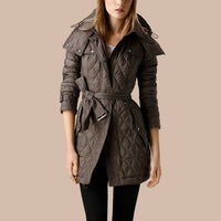 MINK GREY Manteau matelassé