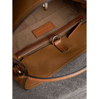 SADDLE BROWN Sac The Ashby moyen à motif Canvas check avec cuir
