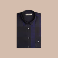 NAVY Chemise en coton à motif check