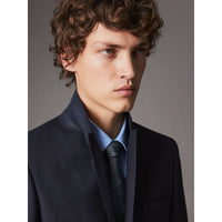 NAVY Costume de coupe étroite en laine