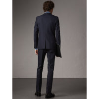 NAVY Costume de coupe étroite en laine