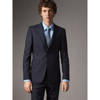 NAVY Costume de coupe étroite en laine