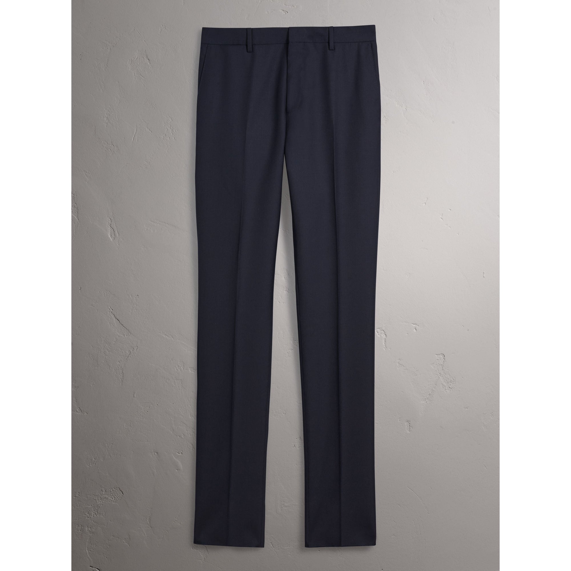 NAVY Costume de coupe étroite en laine