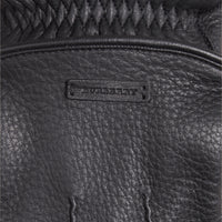 BLACK Gants en peau de cerf doublés de fourrure
