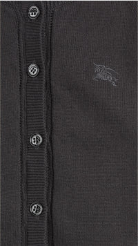 BLACK Cardigan en coton avec garnitures ajourées