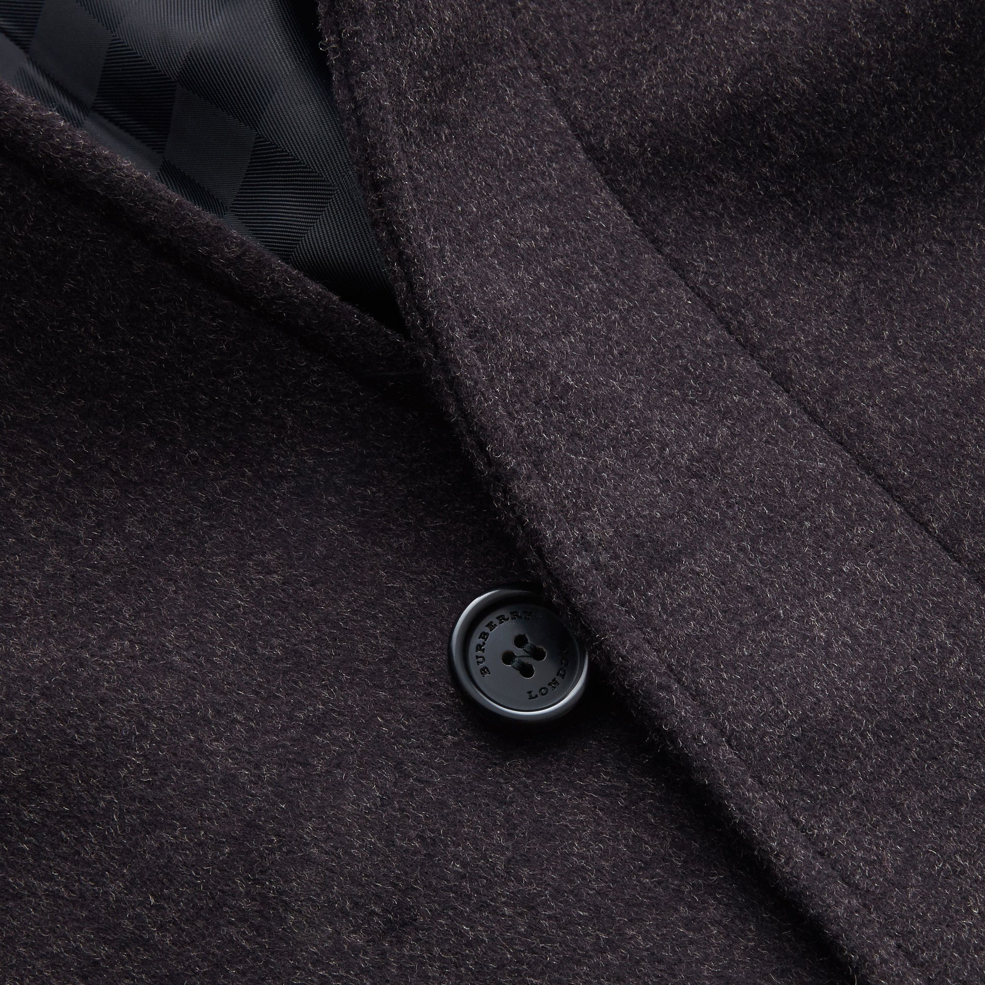 DARK GREY MELANGE Paletot en laine vierge et cachemire