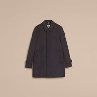 DARK GREY MELANGE Paletot en laine vierge et cachemire