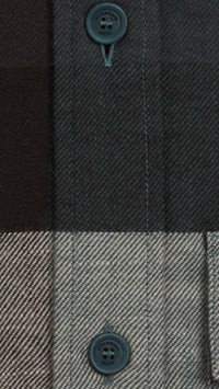 DARK TEAL Chemise en flanelle de coton Exploded check