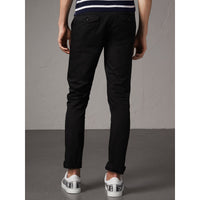 BLACK Pantalon chino slim en coton