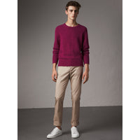 TAUPE Pantalon chino de coupe droite en coton